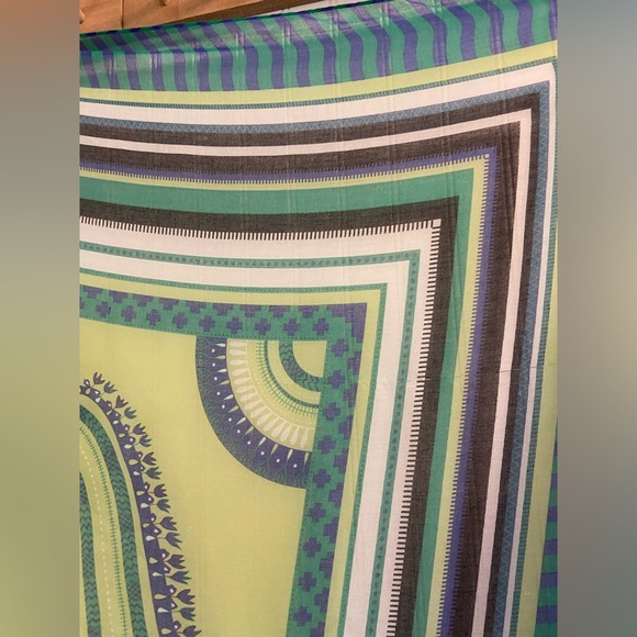 Chicos Floral Geometric Ruana Wrap OS - Picture 5 of 8